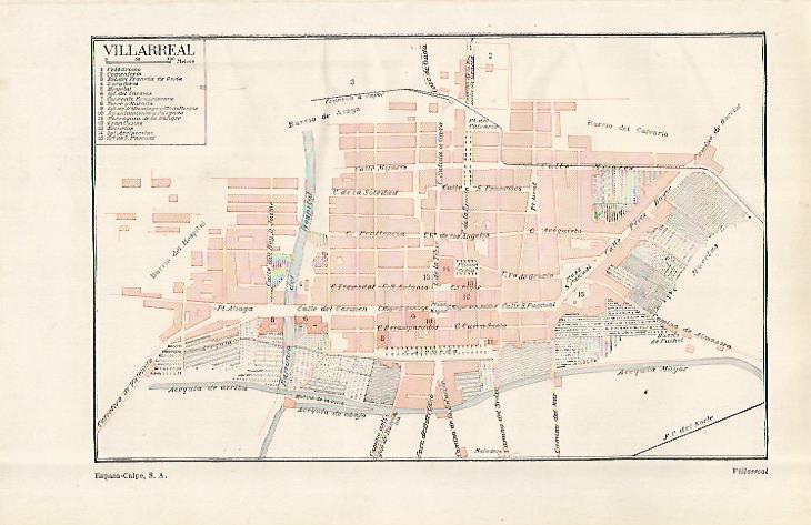 LAMINA ESPASA 29107: Plano de Villarreal Castellon