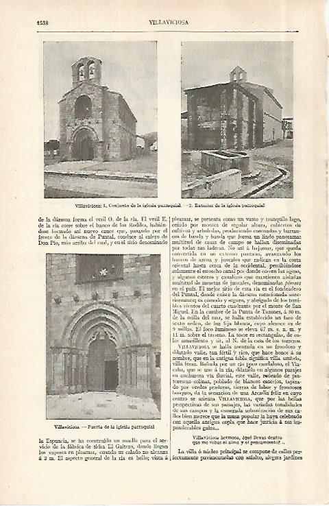 LAMINA ESPASA 29113: Iglesia de Villaviciosa Asturias
