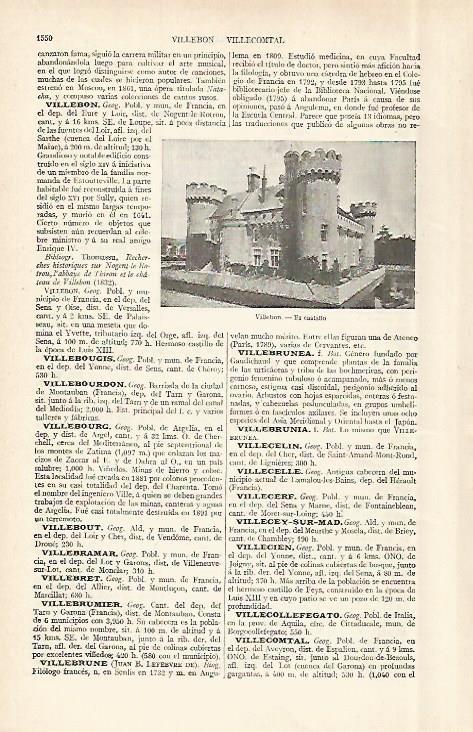 LAMINA ESPASA 29118: Castillo de Villebon Francia