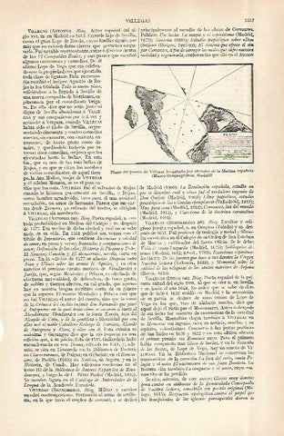 LAMINA ESPASA 29120: Plano del puerto de Villegas