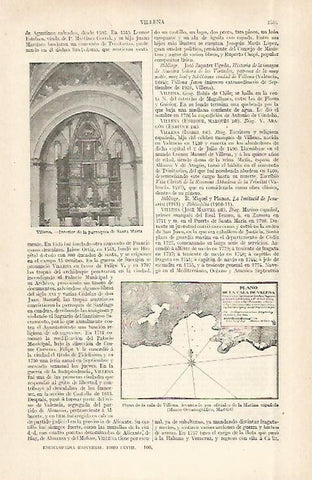 LAMINA ESPASA 29127: Plano de la Cala de Villena Alicante