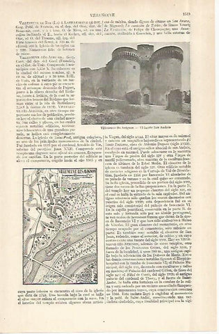LAMINA ESPASA 29129: Fuerte de San Andres en Villeneuve -les-Avignon Francia