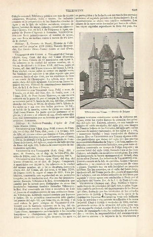 LAMINA ESPASA 29131: Puerta de Joigny en Villeneuve-sur-Yvonne Francia