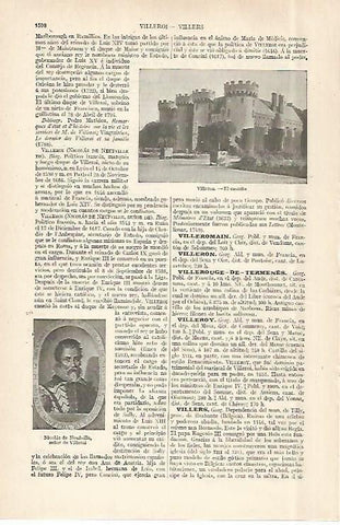 LAMINA ESPASA 29133: Castillo de Villeron Francia