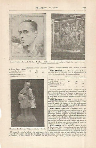 LAMINA ESPASA 29139: Autorretrato de Fernando Villodas y Revillas