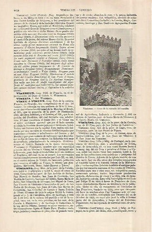 LAMINA ESPASA 29141: Torre del Castillo de Vimianzo La Coruña