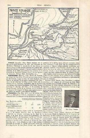 LAMINA ESPASA 29143: Plano de Monte Vinaigre Francia