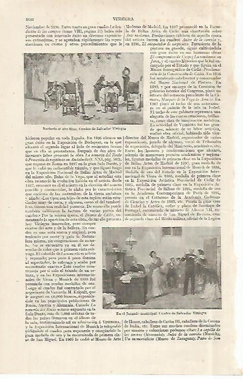 LAMINA ESPASA 29151: Barberia al aire libre por Salvador Viniegra