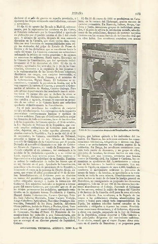LAMINA ESPASA 29155: Casa de los comunistas de Sevilla despues del bombardeo de 1932