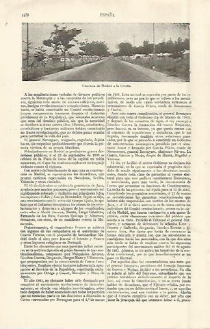 LAMINA ESPASA 29157: Carretera de Madrid a La Coruña