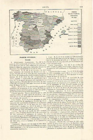 LAMINA ESPASA 29159: Censo electoral de 1930