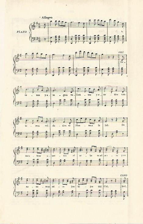 LAMINA ESPASA 29161: Partitura del Himno