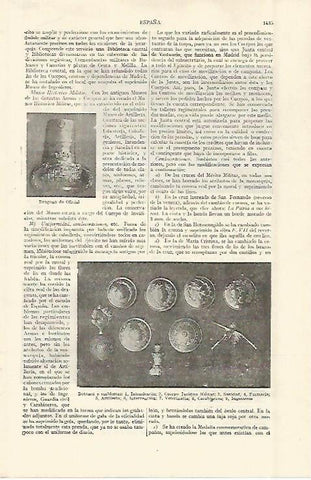 LAMINA ESPASA 29165: Botones y emblemas del Ejercito de España