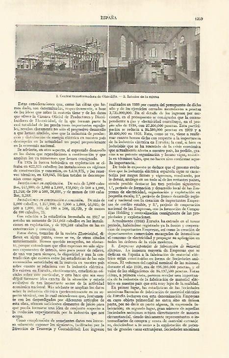 LAMINA ESPASA 29172: Central de Olmedilla 