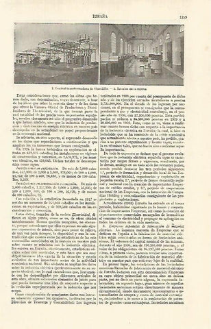 LAMINA ESPASA 29172: Central de Olmedilla 