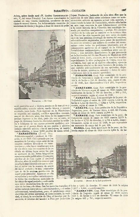LAMINA ESPASA 29182: El Coso de Zaragoza