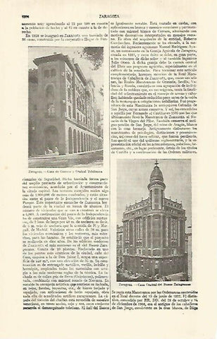 LAMINA ESPASA 29183: Casa de Correos en Zaragoza