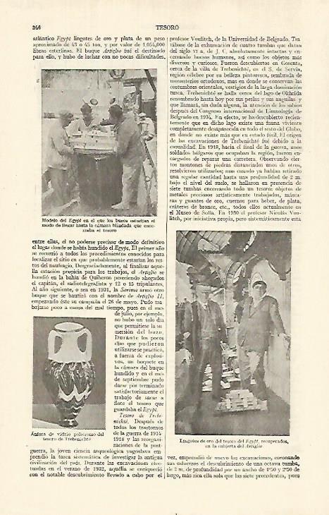LAMINA ESPASA 29230: Modelo del Egypt mirado por buzos