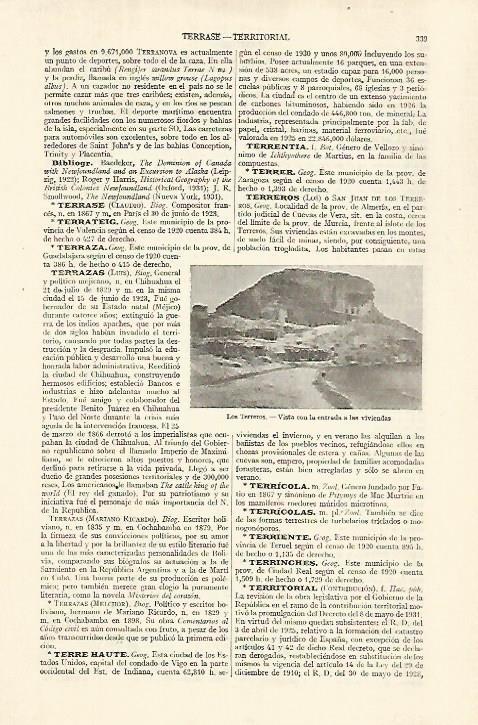 LAMINA ESPASA 29231: Vista de Los Terreros Almeria