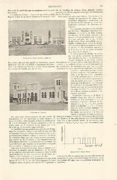 LAMINA ESPASA 29236: Edificios de Prado del Rey y estacion de Larache Marruecos