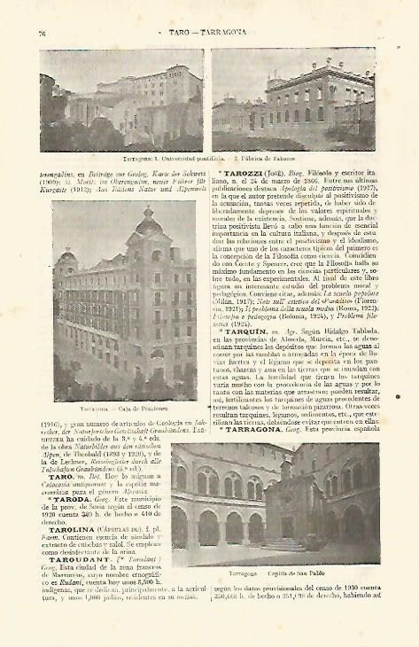 LAMINA ESPASA 29239: Universidad y Fabrica de Tabacos de Tarragona