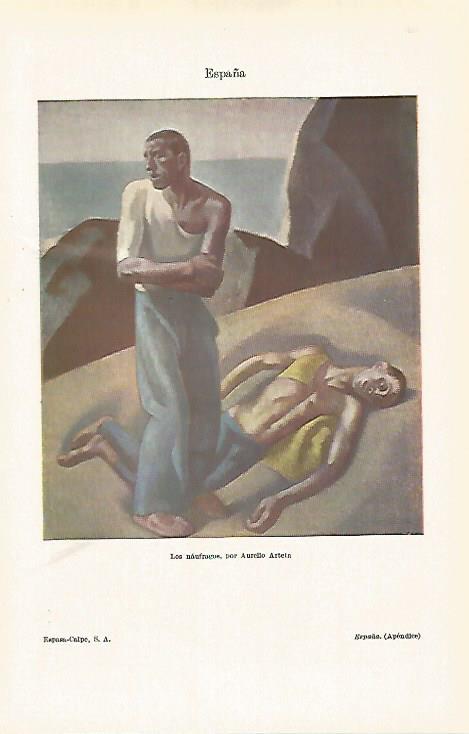 LAMINA ESPASA 29250: Los naufragos por Aureliio Arteta