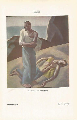 LAMINA ESPASA 29250: Los naufragos por Aureliio Arteta