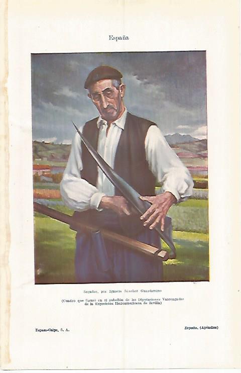 LAMINA ESPASA 29252: Segador por I. Sanchez Guardamino
