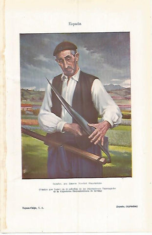 LAMINA ESPASA 29252: Segador por I. Sanchez Guardamino