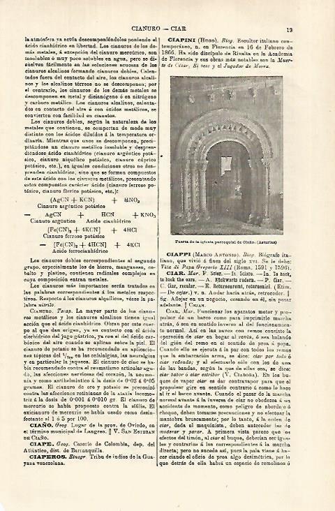 LAMINA ESPASA 29253: Puerta de la iglesia de Ciaño Asturias