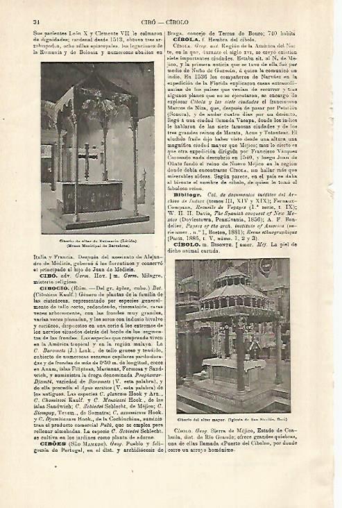 LAMINA ESPASA 29255: Ciborio de la iglesia de San Nicolas en Bari