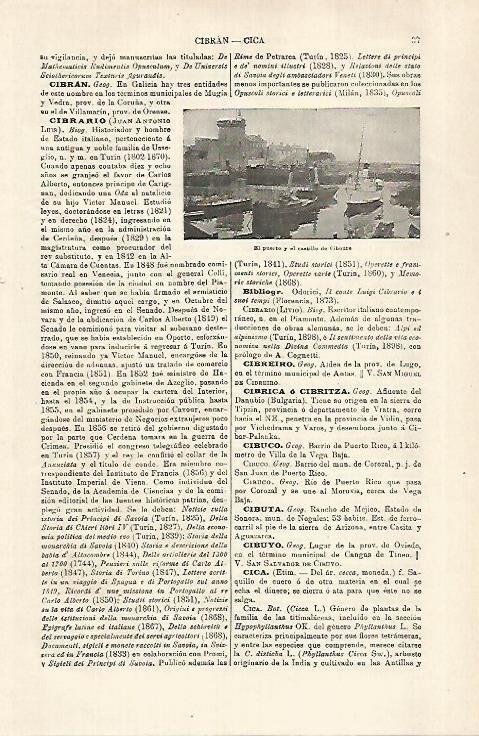LAMINA ESPASA 29257: Puerto y castillo de Ciboure Francia