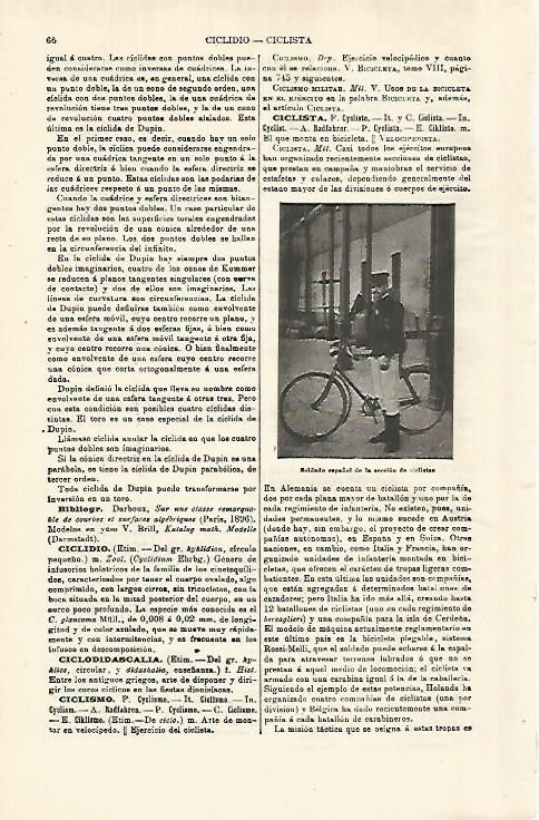 LAMINA ESPASA 29262: Soldado español de la seccion de ciclistas