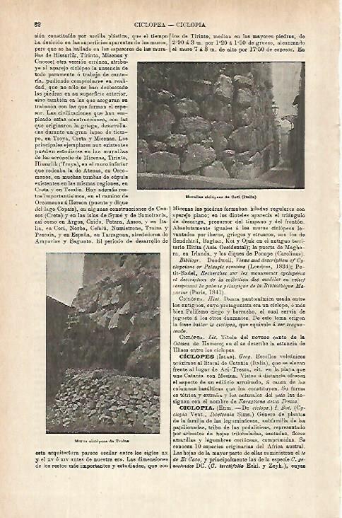 LAMINA ESPASA 29264: Muralla de Cori Italia