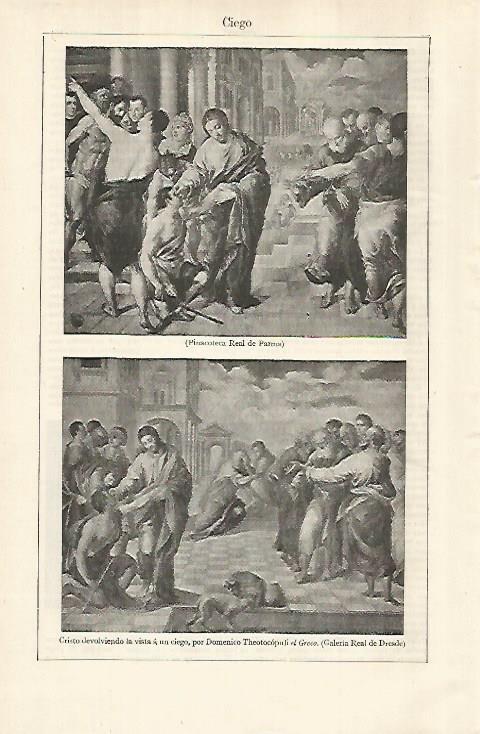 LAMINA ESPASA 29265: Cristo devolviendo la vista a un ciegopor El Greco