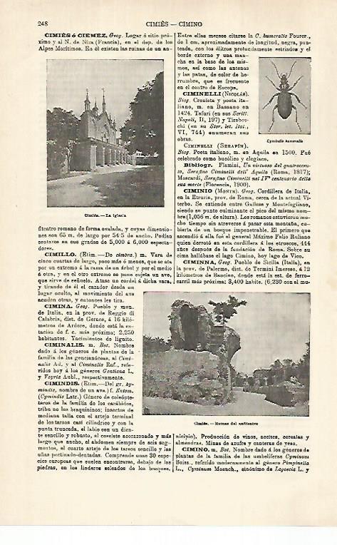 LAMINA ESPASA 29286: Iglesia y anfiteatro de Cimies Francia