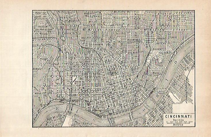 LAMINA ESPASA 29287: Plano de Cincinnati Estados Unidos