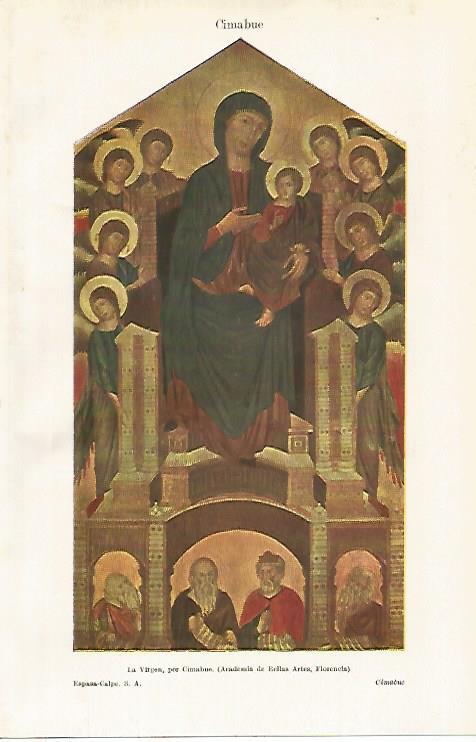 LAMINA ESPASA 29291: La Virgen por Cimabue