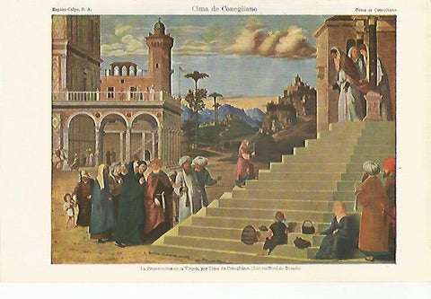 LAMINA ESPASA 29292: La Presentacion de la Virgen por Cima da Coneglino