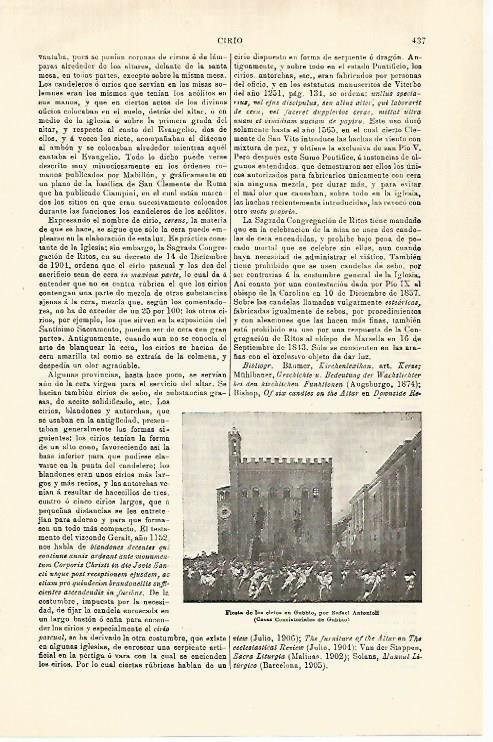 LAMINA ESPASA 29297: Fiesta de los cirios en Gubbio por R. Antonioli