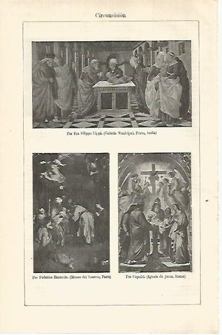 LAMINA ESPASA 29301: Circuncision por Fra Filippo Lippi y Baroccio