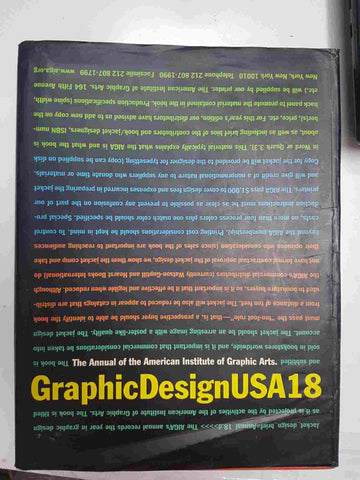 Libro publicidad idioma ingles: Graphic Design USA18. The Annual of the American institute of Graphic Arts