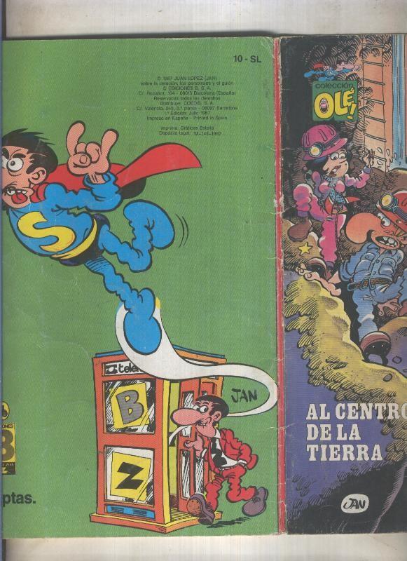 Coleccion Ole: Superlopez numero 10-SL: Al centro de la tierra.(numerado 1 en trasera)