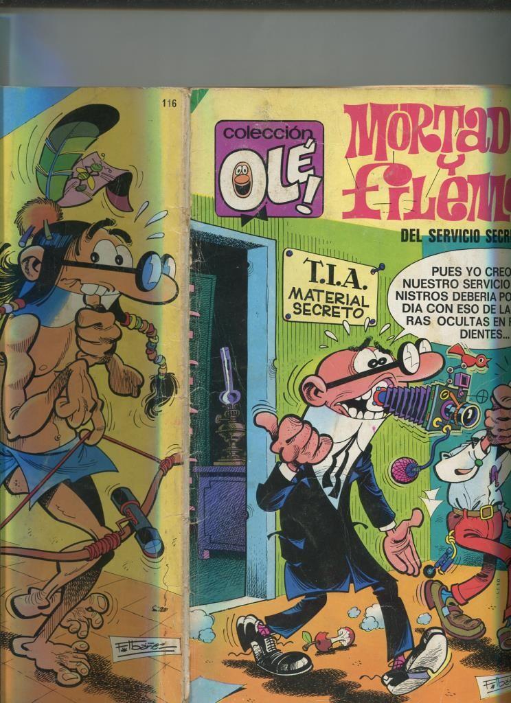 Coleccion Ole numero 116: Mortadelo y Filemon: Del servicio secreto (numerado 2 interior cubierta)
