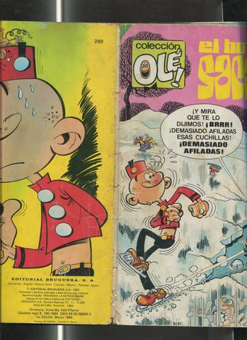 Coleccion Ole numero 289: El Botones Sacarino: (numerado 2 en trasera)