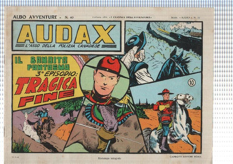 Comic Albo Avventure num 40: Audax num 10 - Il Bandito Fantasma episodio 3: Tragica fine