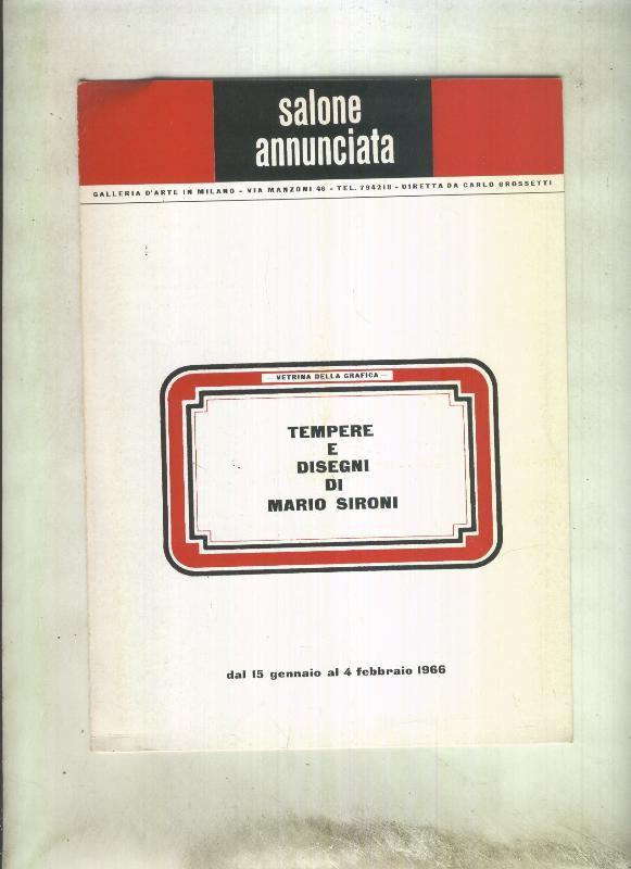 Exposicion : Tempere e Disegni di Mario Sironi en 1966