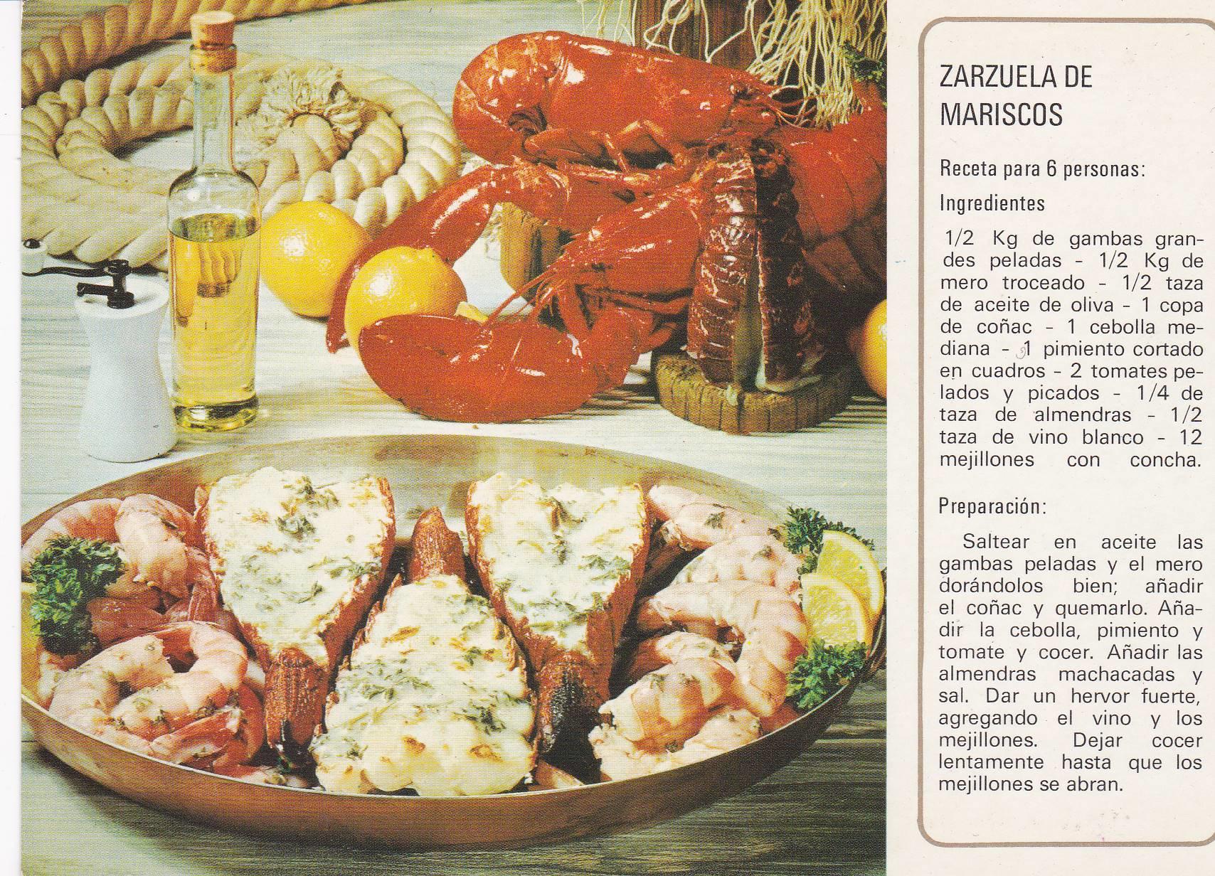 POSTAL B6159: ZARZUELA DE MARISCOS
