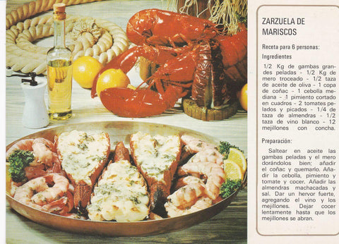 POSTAL B6159: ZARZUELA DE MARISCOS