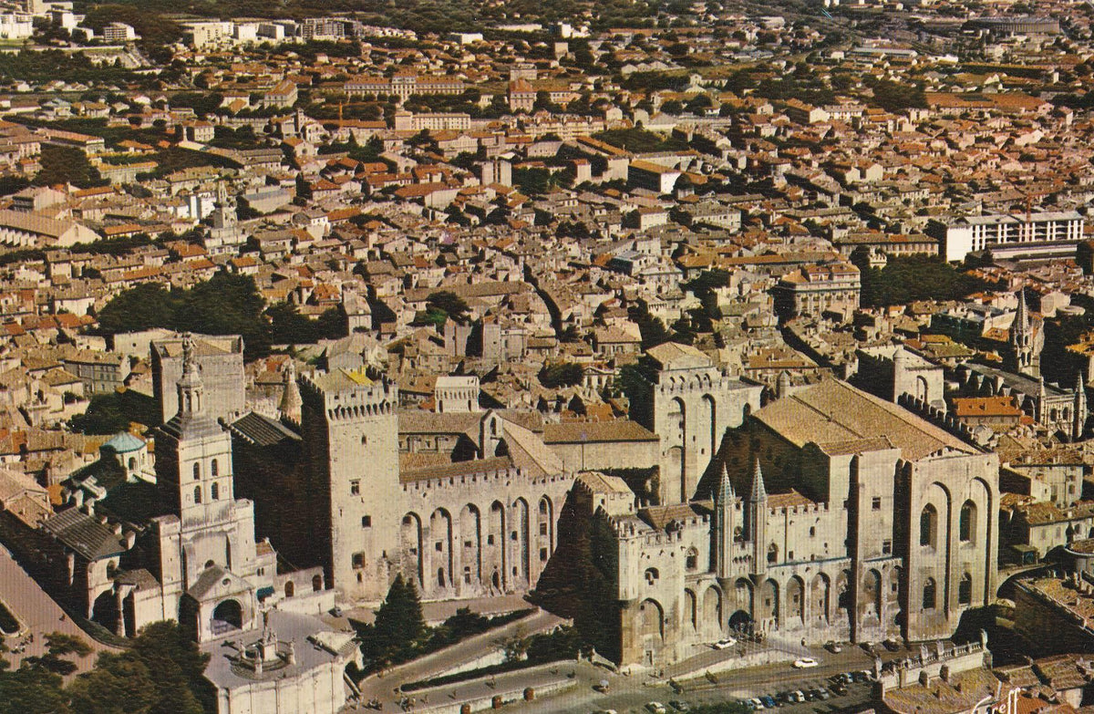 POSTAL B6398: AVIGNON: VISTA AEREA CASCO ANTIGUO